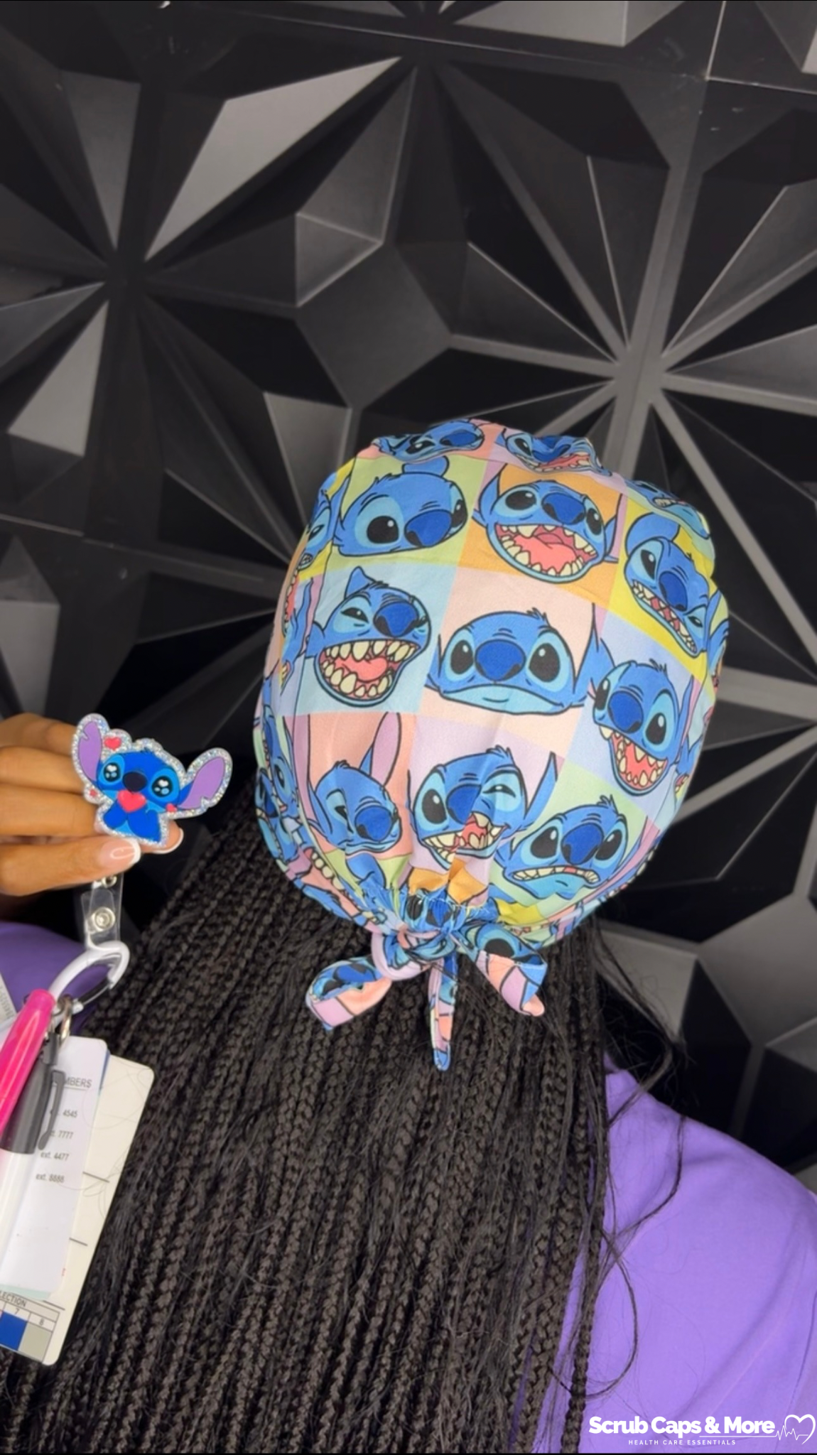 Stitch scrub cap